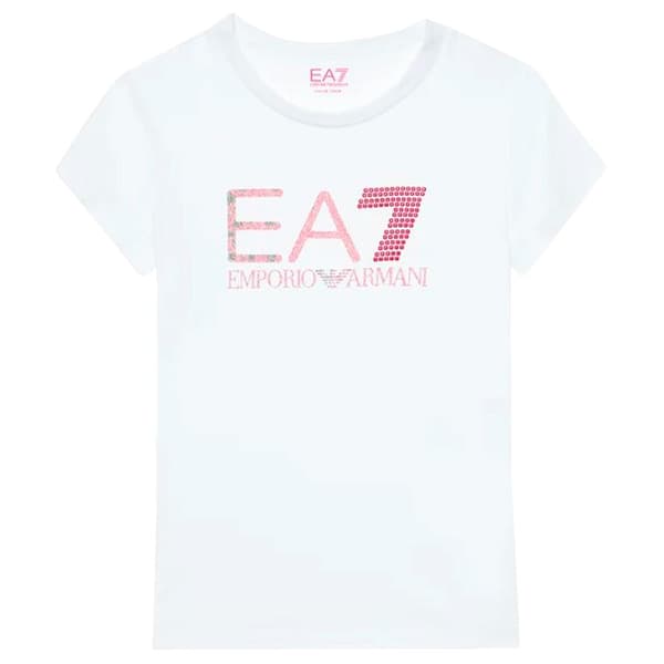 Ea7 Emporio Armani 6rft15 T-shirt Med Korta ärmar Vit 8 Years Flicka