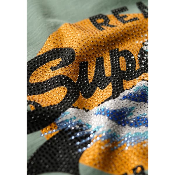 Superdry Tokyo Vl Graphic T-shirt Med Korta ärmar Grönt S Kvinna