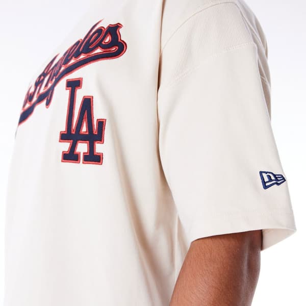 New Era Mlb Rib Infill Los Angeles Dodgers T-shirt Med Korta ärmar Vit L Man