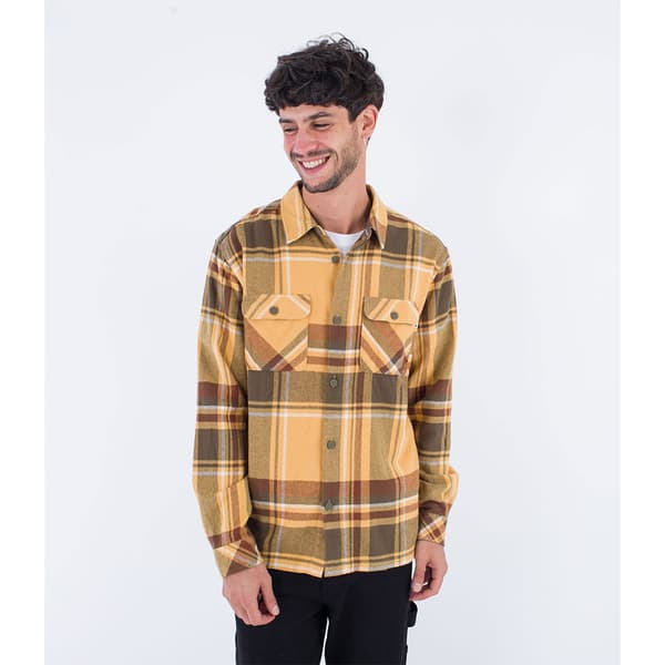 Hurley Santa Cruz Shorline Pitkähihainen Kauluspaita Ruskea XL Mies