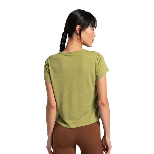Lole Everyday Kortärmad T-shirt Med V-ringning Grönt S Kvinna