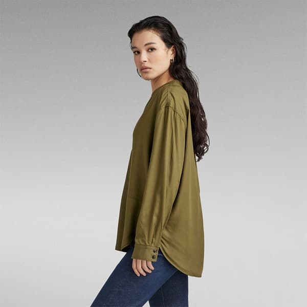 G-star D23817-d297 Blus Med Lång ärm Grönt XL Kvinna