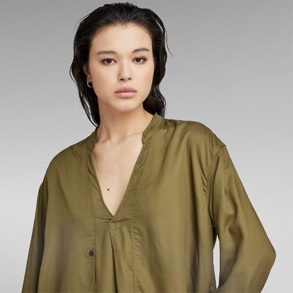 G-star D23817-d297 Blus Med Lång ärm Grönt XL Kvinna