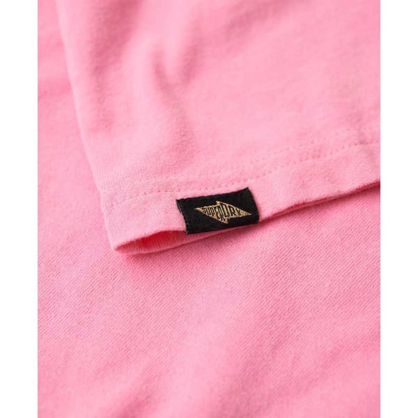 Superdry Indigo Workwear Cap Lo-fi Rock Graphic Fitted T-shirt Med Korta ärmar Rosa L Kvinna