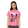 Miniatyrbild 1 av 6: Superdry Indigo Workwear Cap Lo-fi Rock Graphic Fitted T-shirt Med Korta ärmar Rosa L Kvinna