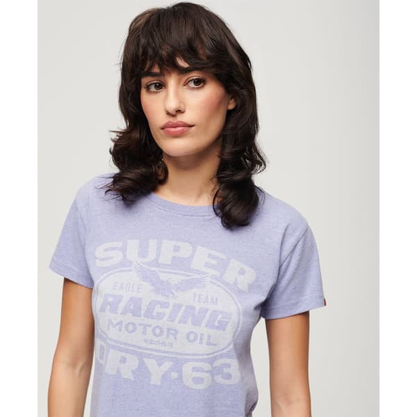 Superdry Archive Kiss Print Fit Lyhythihainen T-paita Violetti M Nainen
