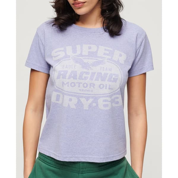 Superdry Archive Kiss Print Fit Lyhythihainen T-paita Violetti M Nainen