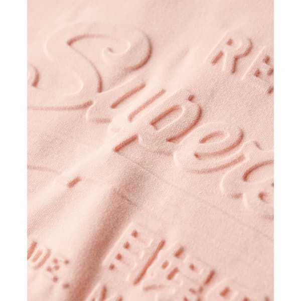 Superdry Embossed Vl Relaxed T-shirt Med Korta ärmar Rosa XS Kvinna