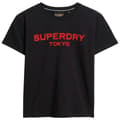 Miniatyrbild 3 av 5: Superdry Sport Luxe Graphic Fitted T-shirt Med Korta ärmar Svart L Kvinna