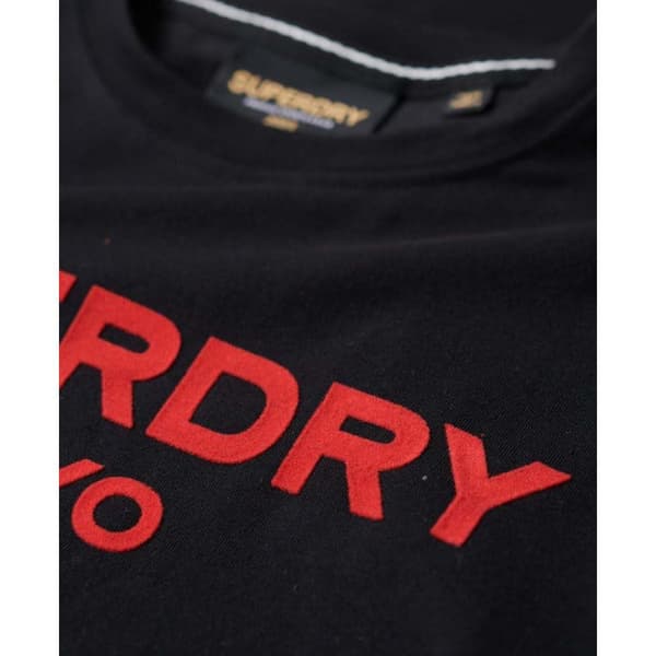 Superdry Sport Luxe Graphic Fitted T-shirt Med Korta ärmar Svart L Kvinna