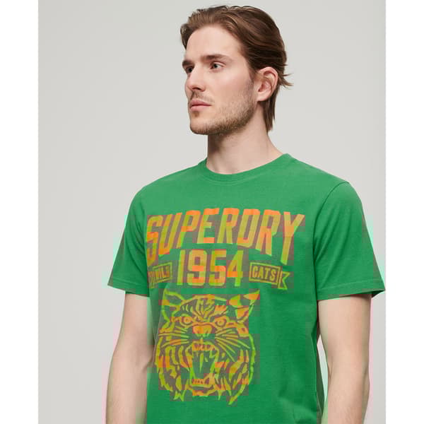 Superdry Track & Field Ath Graphic T-shirt Med Korta ärmar Grönt XL Man