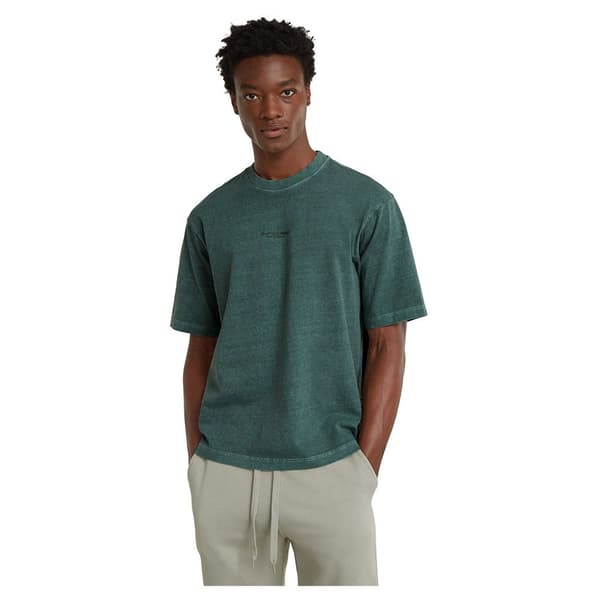 G-star Overdyed Center Chest Boxy T-shirt Med Korte ærmer Blå 2XS Mand
