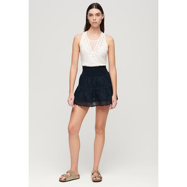 Superdry Lace ärmlös T-shirt Vit XS Kvinna