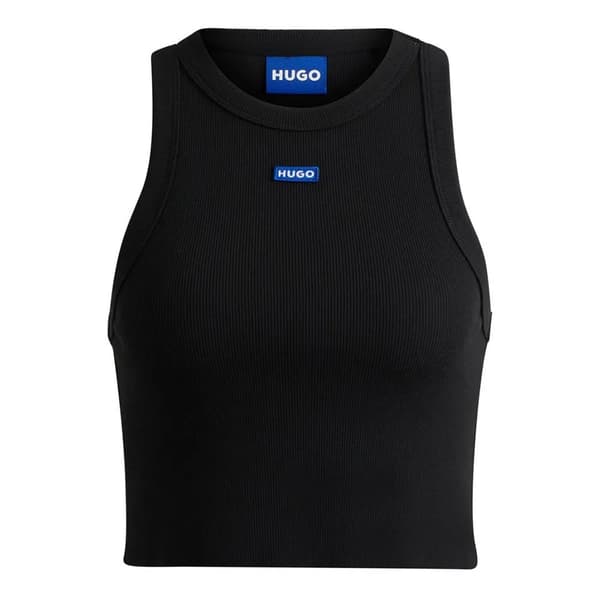 Hugo 50511450 Blue ærmeløs T-shirt Sort M Kvinde