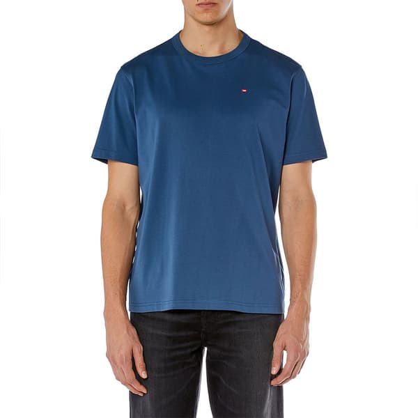 Diesel T Adjust Microdiv T-shirt Med Korte ærmer Blå S Mand