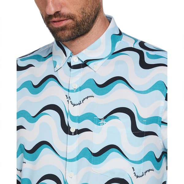 Original Penguin Aop Wavy Kortärmad Skjorta Flerfärgad L Man