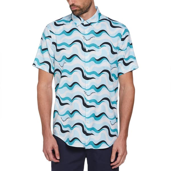 Original Penguin Aop Wavy Kortärmad Skjorta Flerfärgad L Man