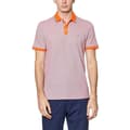 Miniatyrbild 1 av 2: Original Penguin Birdseye Pique Jacquard Tip Placket Kortärmad Polotröja Orange S Man