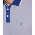 Miniatyrbild 3 av 3: Original Penguin Birdseye Pique Jacquard Tip Placket Kortärmad Polotröja Grå XL Man