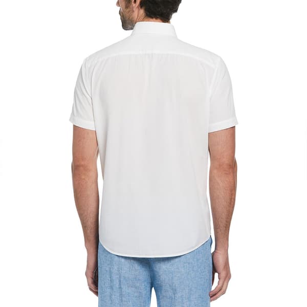 Original Penguin Crinkle Yarn Solid Kortärmad Skjorta Vit XL Man