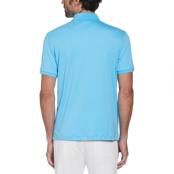 Original Penguin Daddy Organic Interlock Sticker Pete Kortærmet Polo Blå S Mand