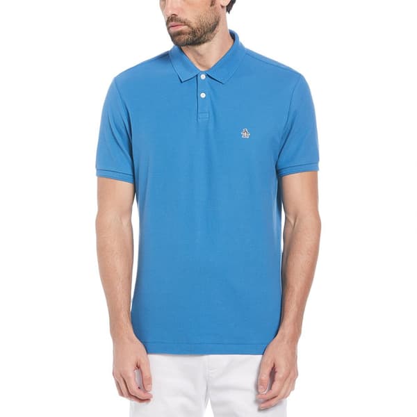 Original Penguin Daddy Organic Pique Sticker Pete Kortærmet Polo Blå XL Mand