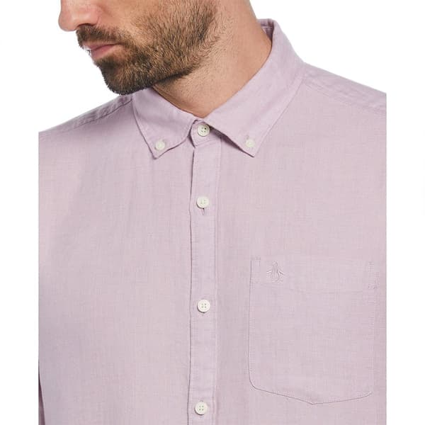 Original Penguin Delave Linen With Pocket Skjorta Med Långa ärmar Lila XL Man