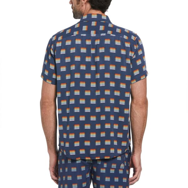 Original Penguin Ev Rainbow Stripe Kortärmad Skjorta Flerfärgad S Man