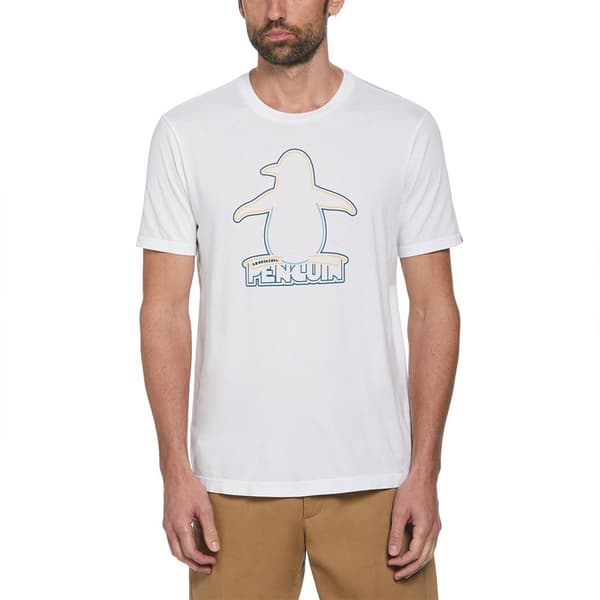 Original Penguin Graphic Hi Def Outline Tv Pete T-shirt Med Korta ärmar Vit M Man