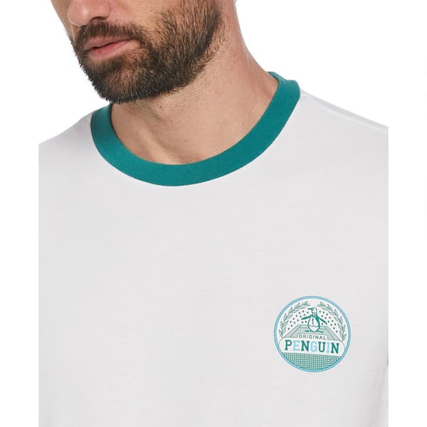 Original Penguin Hd Ringer Court Pete T-shirt Med Korta ärmar Vit L Man