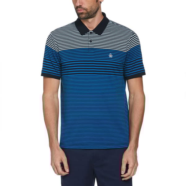 Original Penguin Int Eng Stripe Kortärmad Polotröja Blå M Man