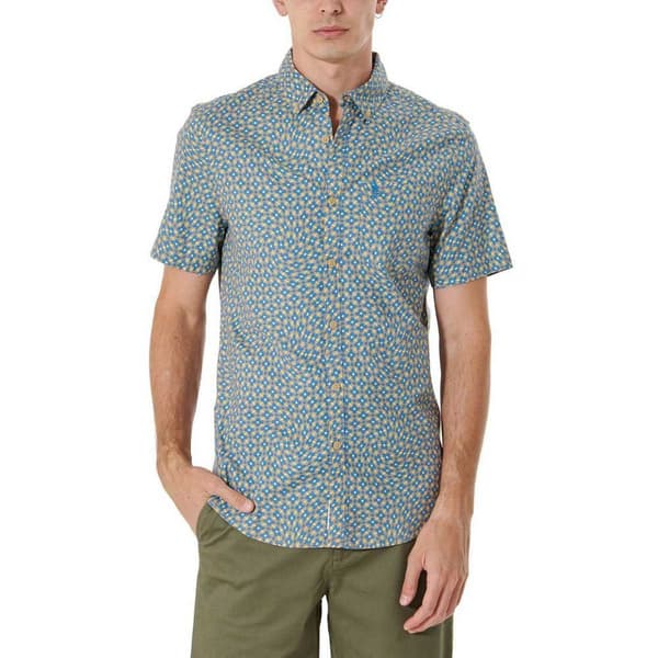 Original Penguin Oxford Warped Floral Kortærmet Skjorte Flerfarvet S Mand