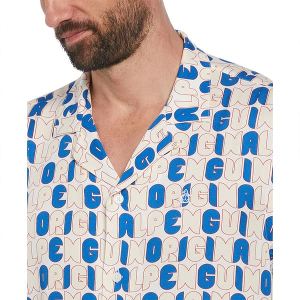Original Penguin Viscose Camp Aop Logo Kortärmad Skjorta Flerfärgad L Man