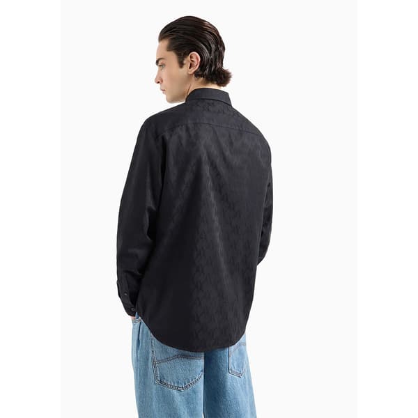 Armani Exchange 6dzcl1-zn5xz Skjorte Med Lange ærmer Sort S Mand