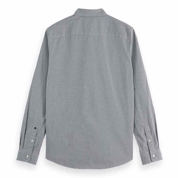 Scotch & Soda Micro Check Skjorta Med Långa ärmar Grå XL Man