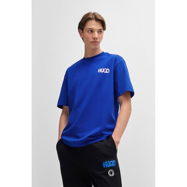 Hugo Nimayliti 10267594 T-shirt Med Korta ärmar Blå M Man