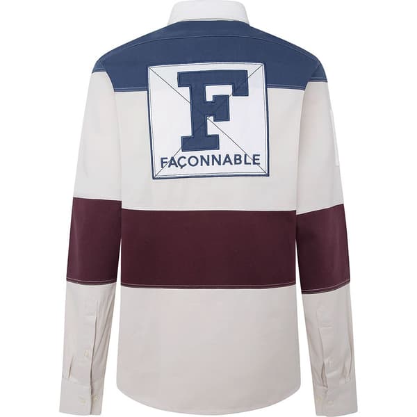 FaÇonnable Fm310813 Pitkähihainen Kauluspaita Valkoinen 2XL Mies