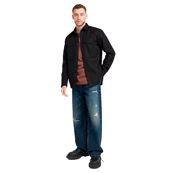 G-star Cargo Pocket Skjorte Med Lange ærmer Sort M Mand