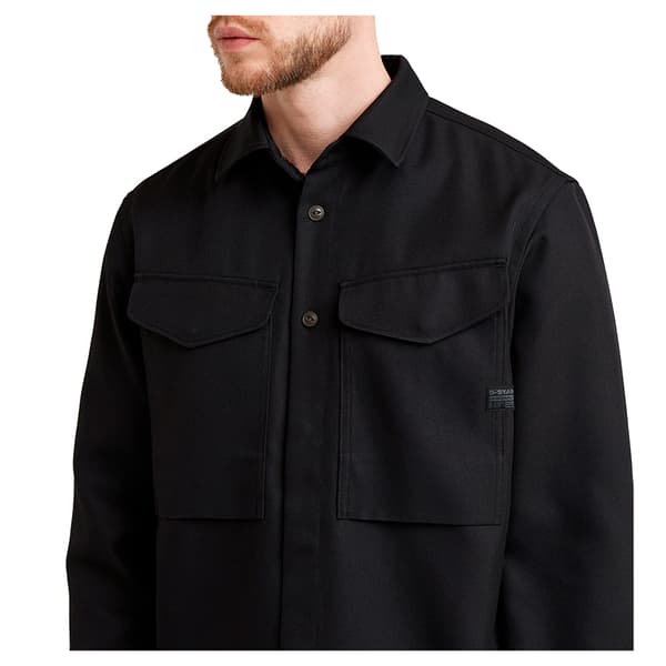 G-star Cargo Pocket Skjorte Med Lange ærmer Sort M Mand