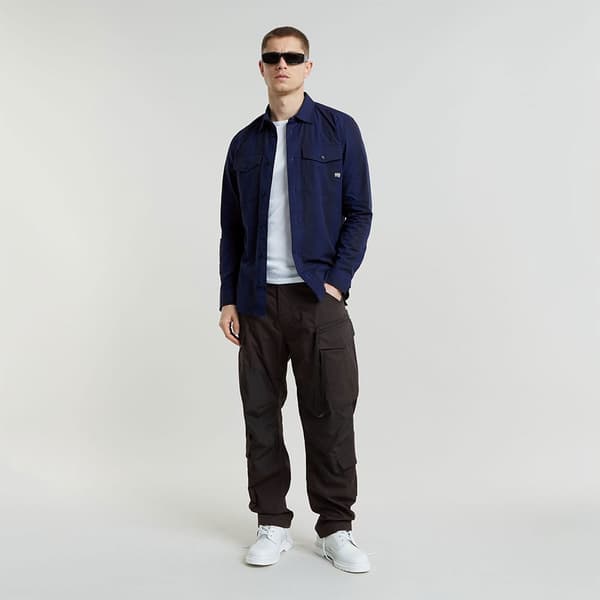 G-star Marine Skjorte Med Lange ærmer Blå 2XL Mand