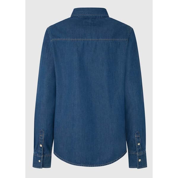 Pepe Jeans Pl304894 Skjorta Med Långa ärmar Blå M Kvinna