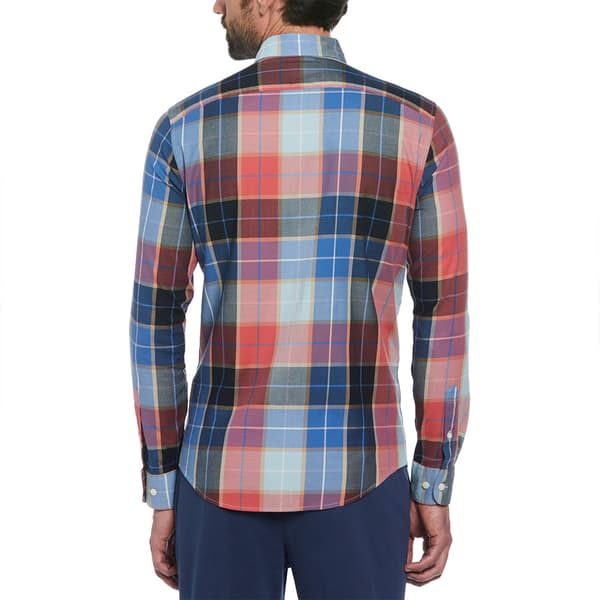 Original Penguin Blend Stretch Plaid Skjorta Med Långa ärmar Flerfärgad L Man