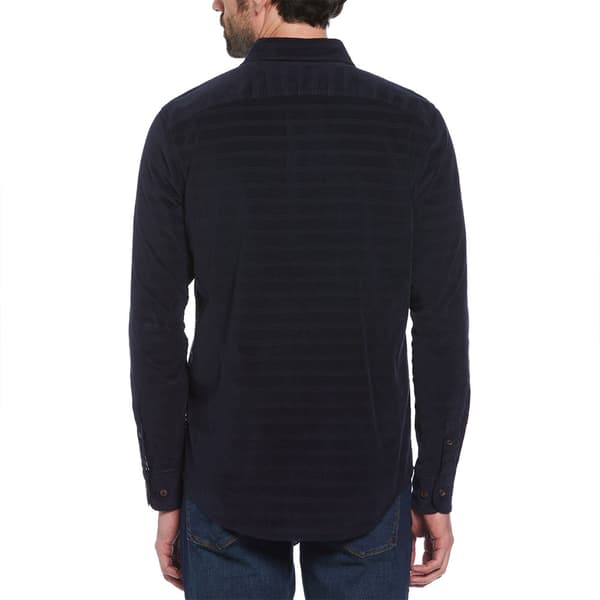 Original Penguin Dobby Corduroy Pitkähihainen Kauluspaita Sininen L Mies