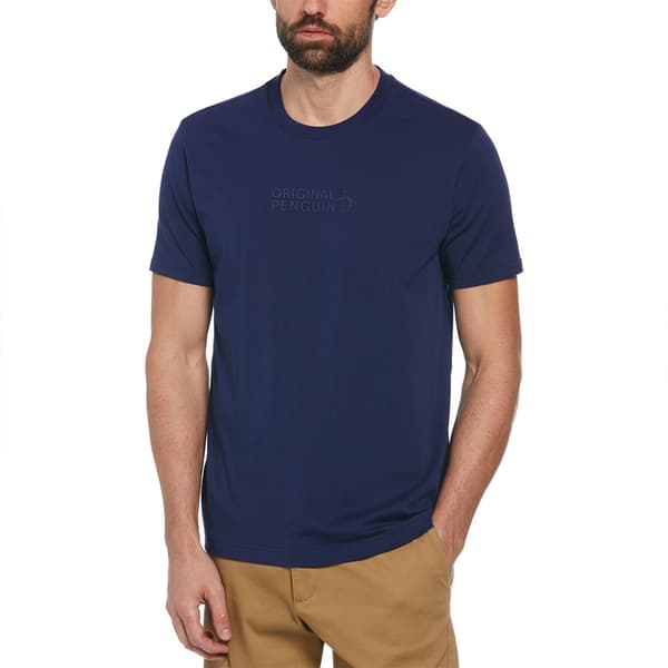 Original Penguin Graphic Confetti Logo T-shirt Med Korta ärmar Blå XL Man