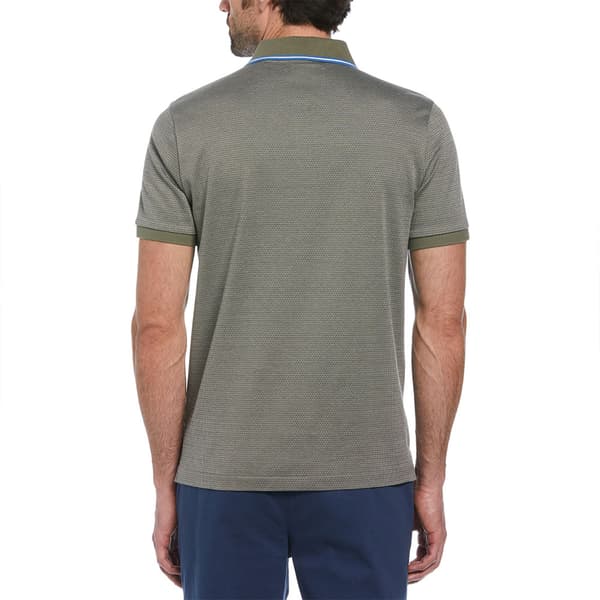 Original Penguin Jacquard Eng Stripe Kortärmad Polotröja Grå S Man