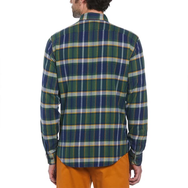 Original Penguin Plaid Flannel Stretch Skjorta Med Långa ärmar Grönt,Blå L Man