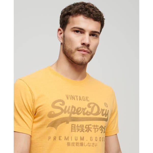 Superdry Classic Vintage Logo Heritage Lyhythihainen T-paita Keltainen S Mies