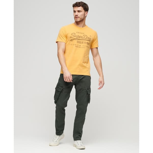 Superdry Classic Vintage Logo Heritage Lyhythihainen T-paita Keltainen S Mies