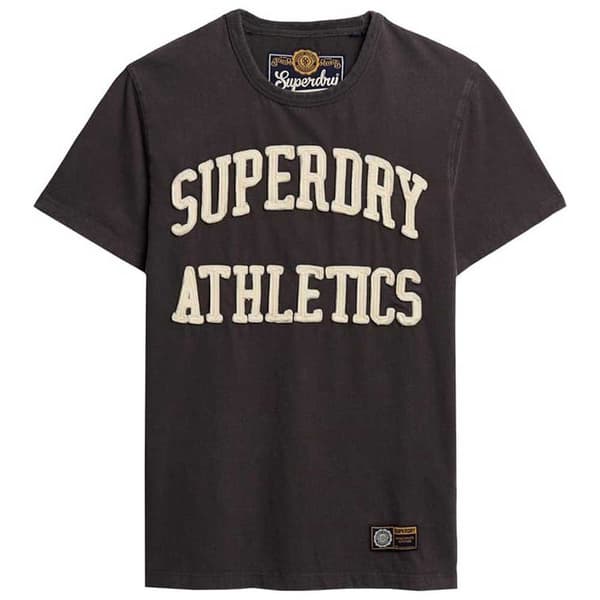 Superdry Vintage Athletic Lyhythihainen T-paita Musta 2XL Mies