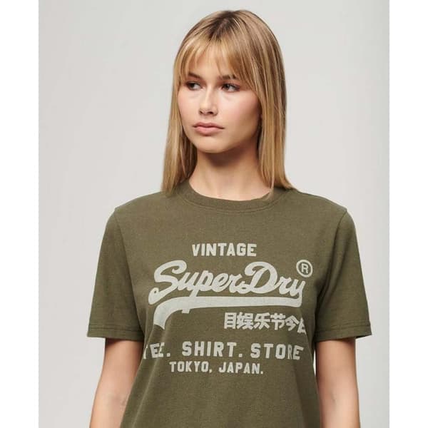 Superdry Classic Vl Heritage Relaxd Lyhythihainen T-paita Vihreä S Nainen